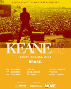 Keane, Fresno e Amado Batista comandam programação movimentada de novembro do Teatro Positivo e Teatro UP Experience